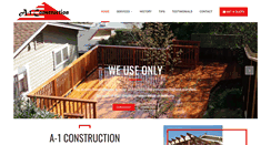 Desktop Screenshot of a-1construction.com