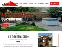 Tablet Screenshot of a-1construction.com